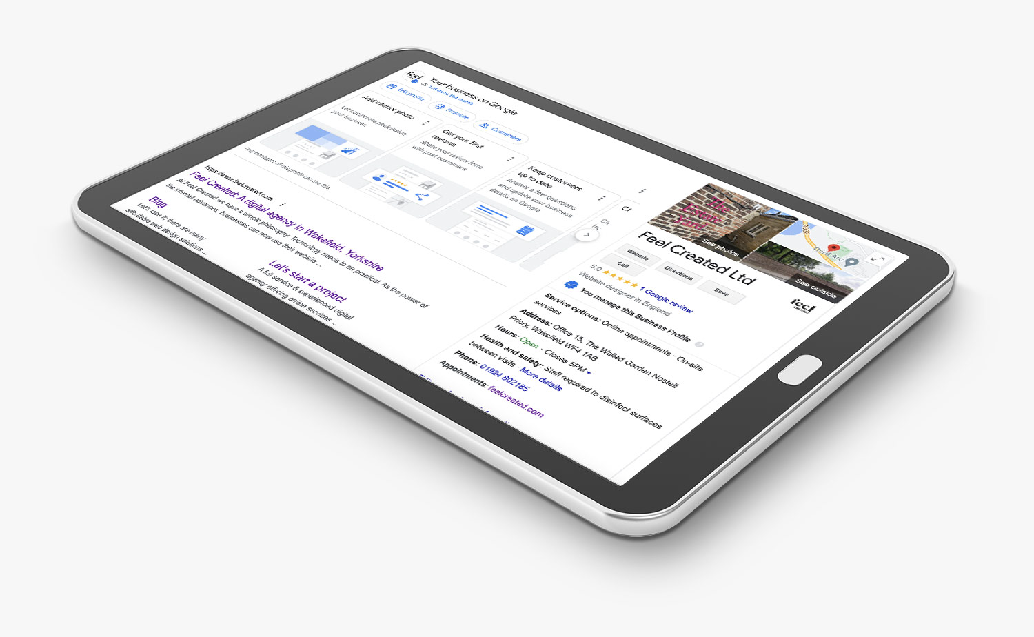 Google SERP in iPad