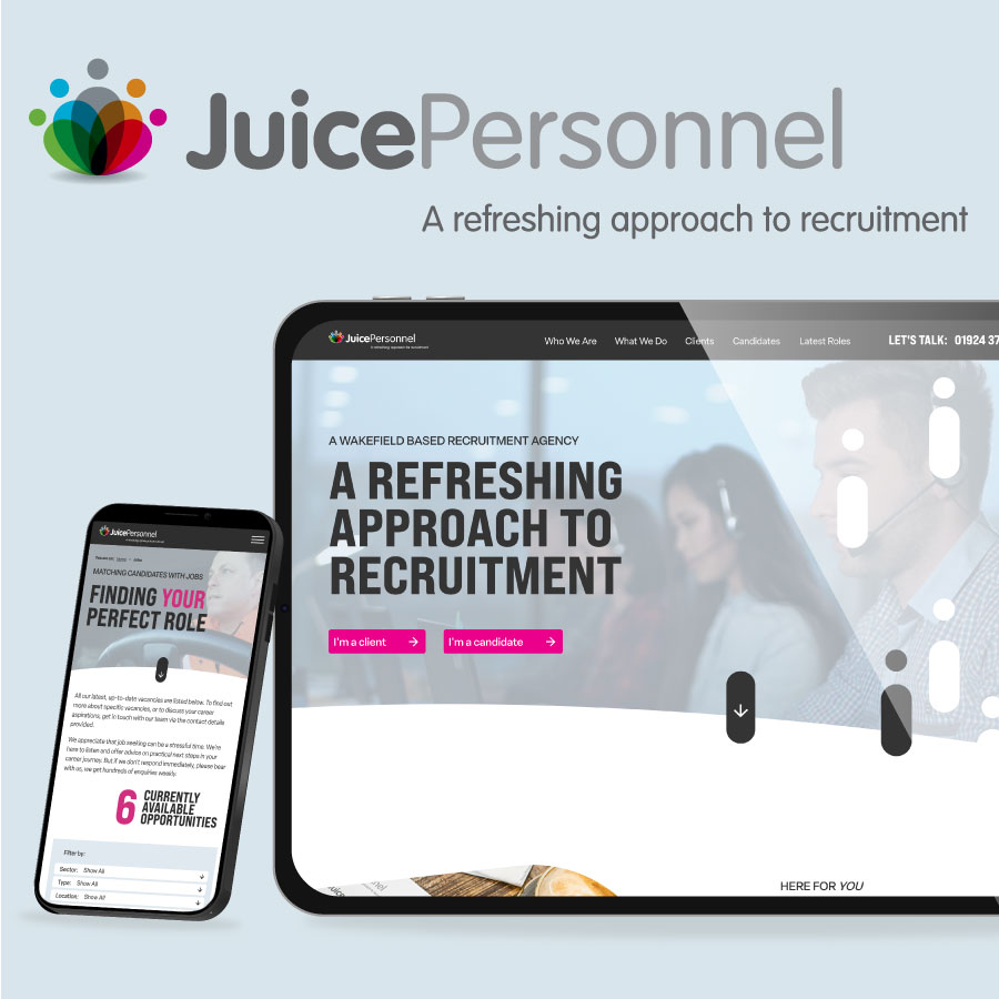 A refreshingly different WordPress site for a Wakefield recruitment agency