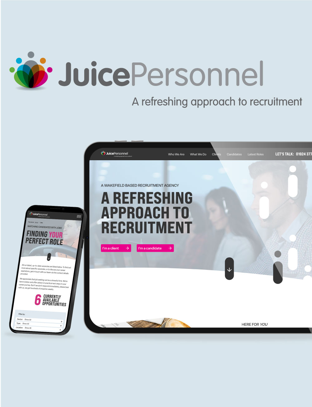A refreshingly different WordPress site for a Wakefield recruitment agency