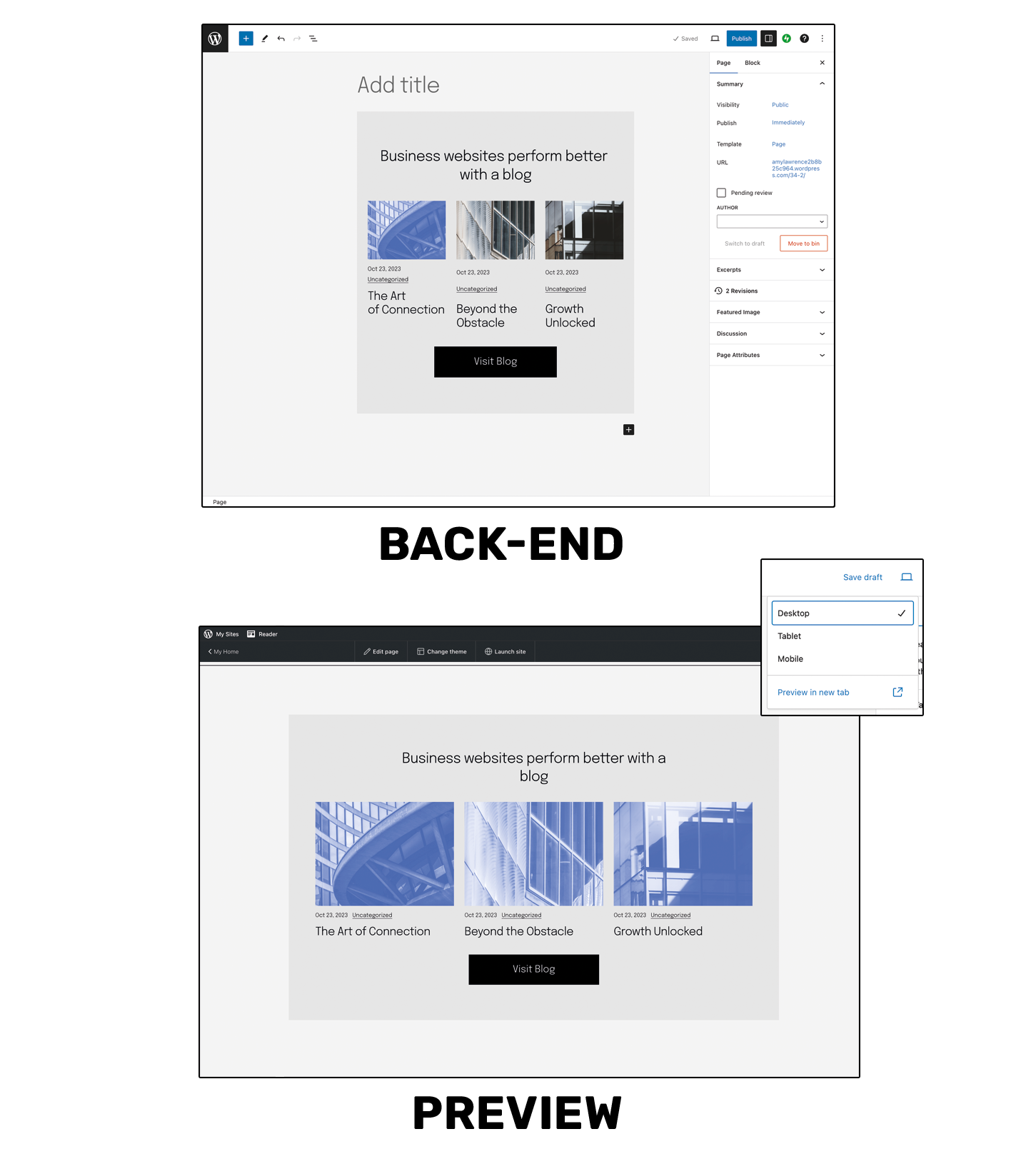 Gutenberg builder block example