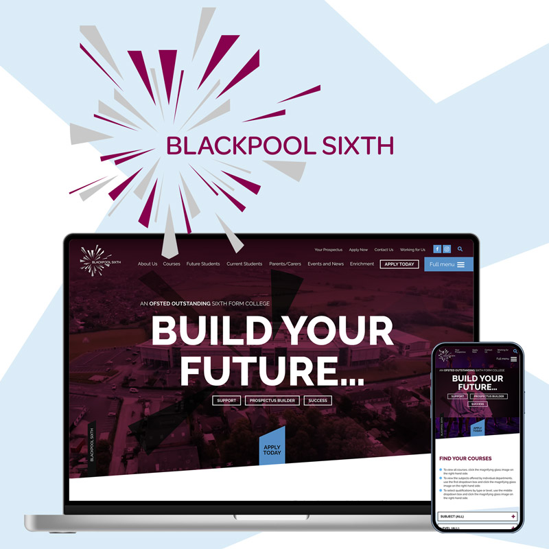 Blackpool Form College: Custom WordPress website