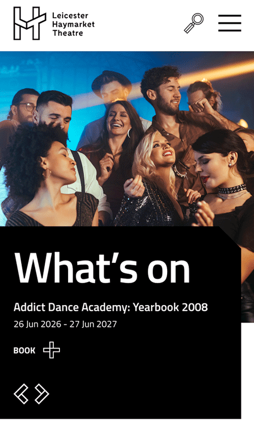 Leicester Haymarket Theatre website by Feel Created