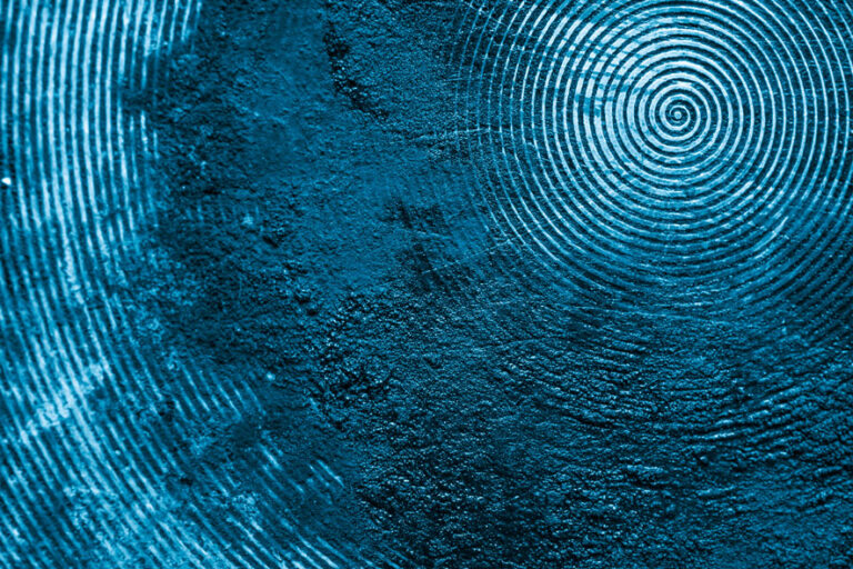 abstract groovy circles with dark blue texture